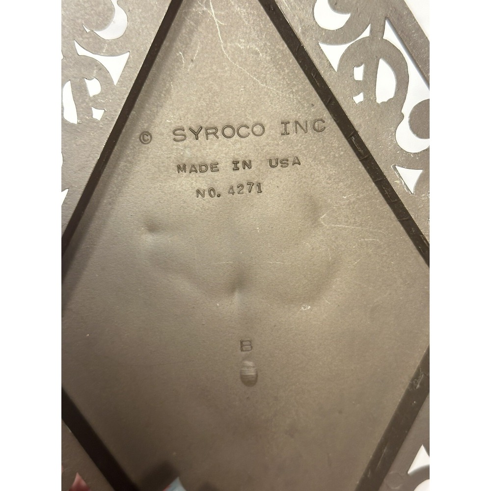syroco wall plaques vintage plastic brown NO 4271 KEY - Picture 6 of 6